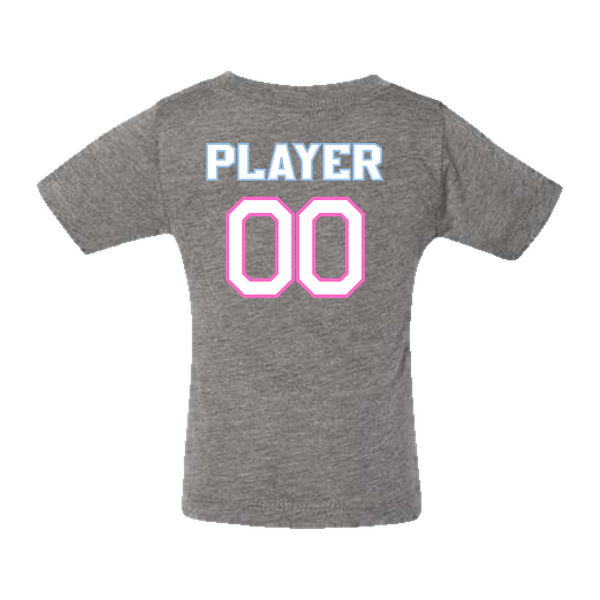 Pinellas Park Softball Minors BARBER Personalized Infant Triblend Short Sleeve Tee