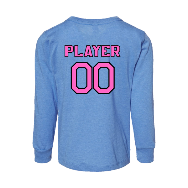Pinellas Park Softball Minors BARBER Personalized Toddler Jersey Long Sleeve Tee