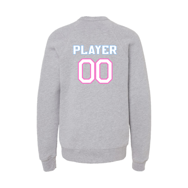 Pinellas Park Softball Minors BARBER Personalized Youth Sponge Fleece Crewneck Sweatshirt