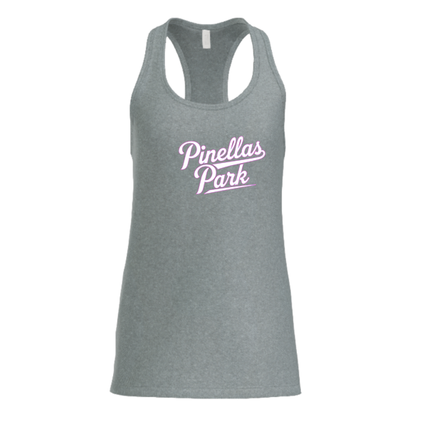 Pinellas Park Softball Minors BARBER Personalized Women's Jersey Racerback Tank