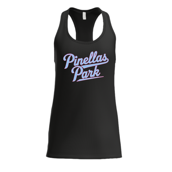 Pinellas Park Softball Minors BARBER Personalized Women's Jersey Racerback Tank
