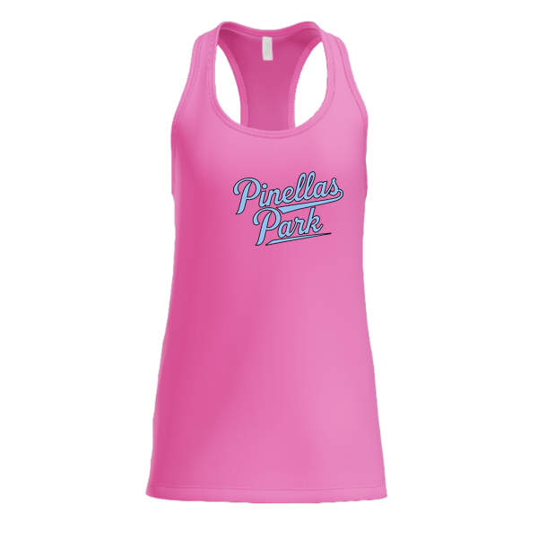 Pinellas Park Softball Minors BARBER Personalized Women's Jersey Racerback Tank