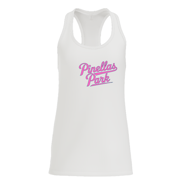 Pinellas Park Softball Minors BARBER Personalized Women's Jersey Racerback Tank