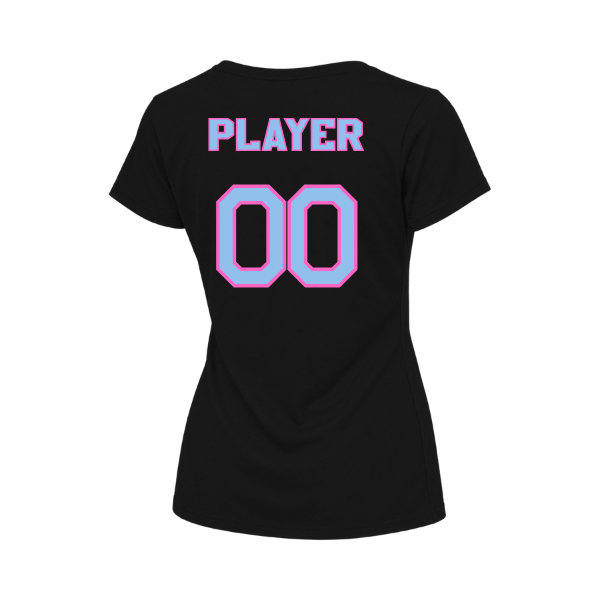 Pinellas Park Softball Minors BARBER Personalized Women's Relaxed Jersey V-Neck Tee