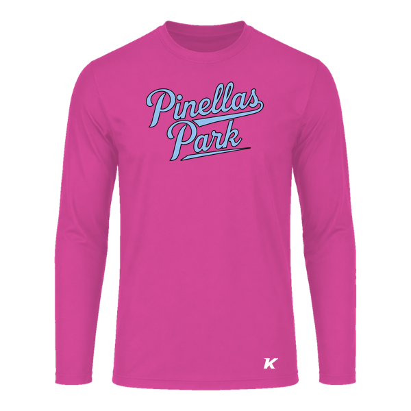 Pinellas Park Softball Minors BARBER Personalized Youth Long Sleeve Vision T-Shirt Jersey