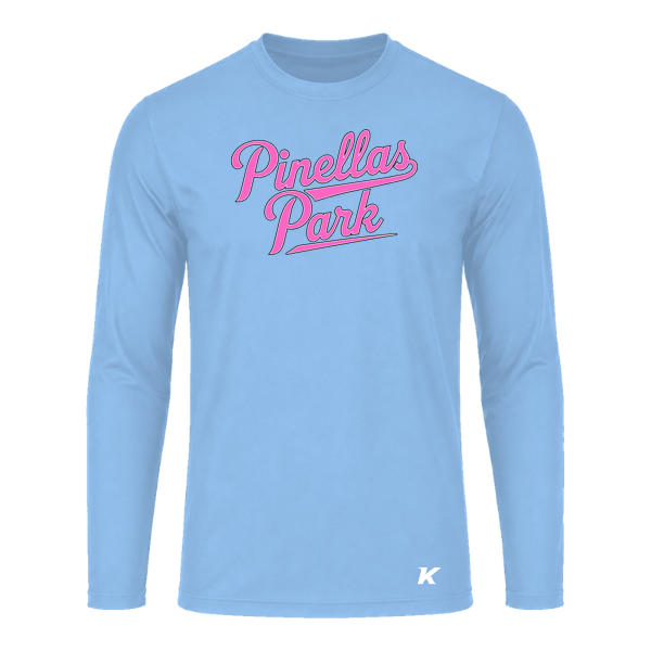 Pinellas Park Softball Minors BARBER Personalized Youth Long Sleeve Vision T-Shirt Jersey