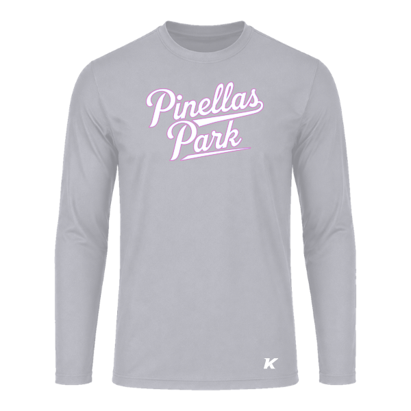 Pinellas Park Softball Minors BARBER Personalized Youth Long Sleeve Vision T-Shirt Jersey