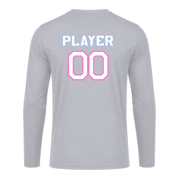 Pinellas Park Softball Minors BARBER Personalized Youth Long Sleeve Vision T-Shirt Jersey