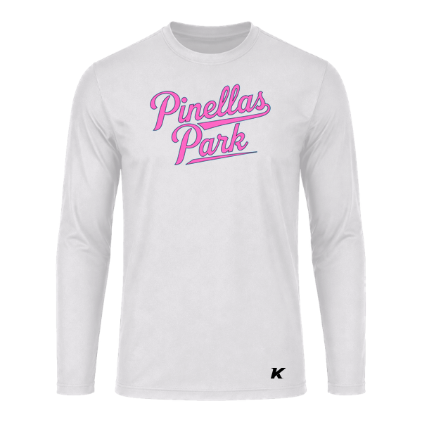Pinellas Park Softball Minors BARBER Personalized Youth Long Sleeve Vision T-Shirt Jersey