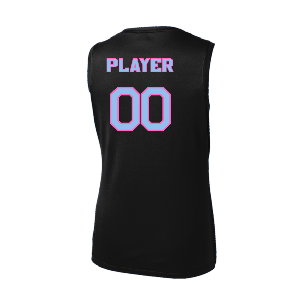 Pinellas Park Softball Minors BARBER Personalized Women's Sleeveless PosiCharge Competitor Tee