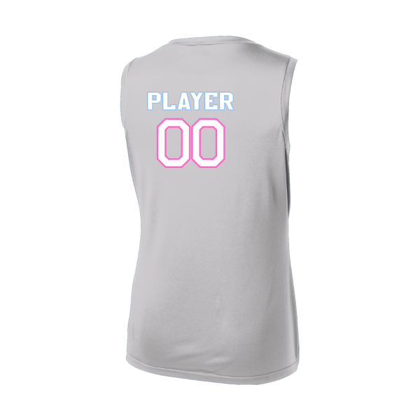 Pinellas Park Softball Minors BARBER Personalized Women's Sleeveless PosiCharge Competitor Tee
