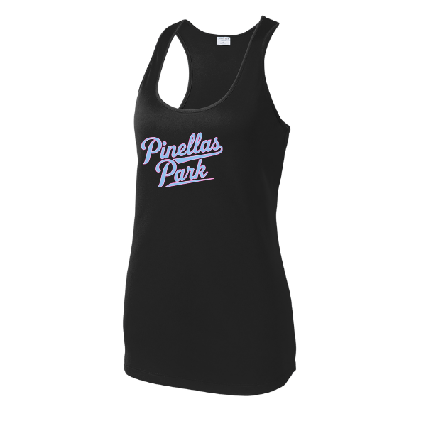 Pinellas Park Softball Minors BARBER Personalized Women's PosiCharge Competitor Racerback Tank