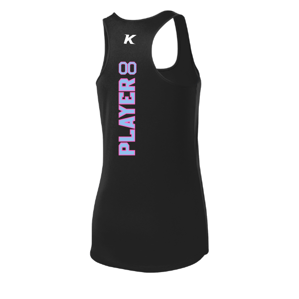 Pinellas Park Softball Minors BARBER Personalized Women's PosiCharge Competitor Racerback Tank