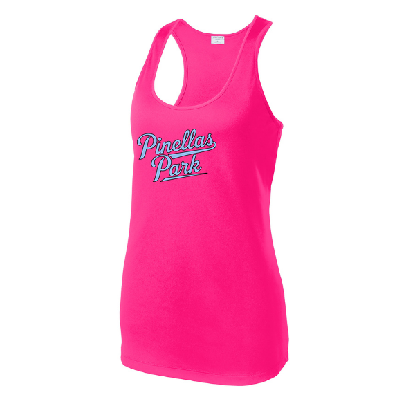 Pinellas Park Softball Minors BARBER Personalized Women's PosiCharge Competitor Racerback Tank