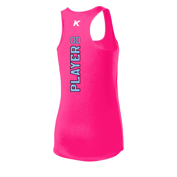 Pinellas Park Softball Minors BARBER Personalized Women's PosiCharge Competitor Racerback Tank