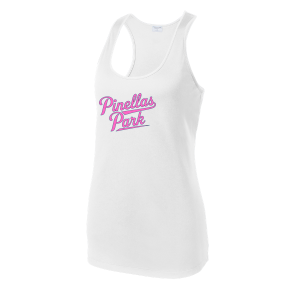 Pinellas Park Softball Minors BARBER Personalized Women's PosiCharge Competitor Racerback Tank