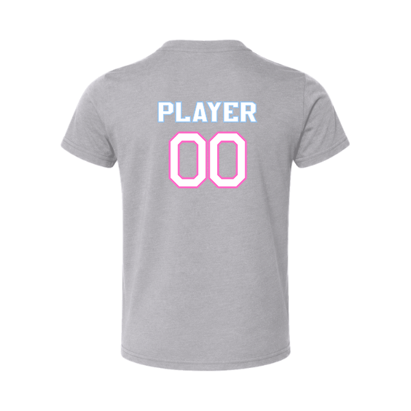 Pinellas Park Softball Minors BARBER Pink Lightning Personalized Toddler Jersey Short Sleeve Tee