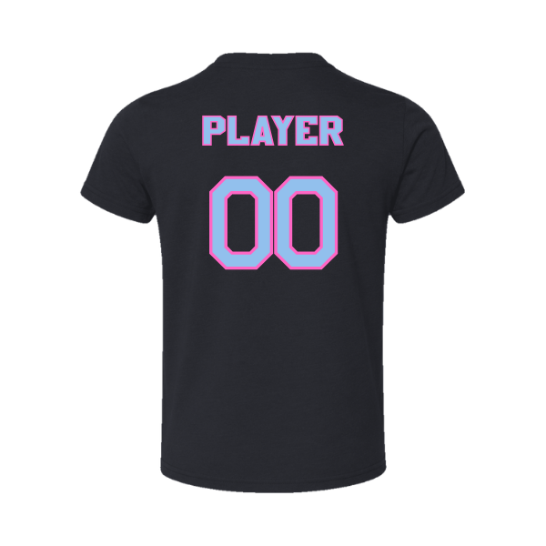 Pinellas Park Softball Minors BARBER Pink Lightning Personalized Toddler Jersey Short Sleeve Tee