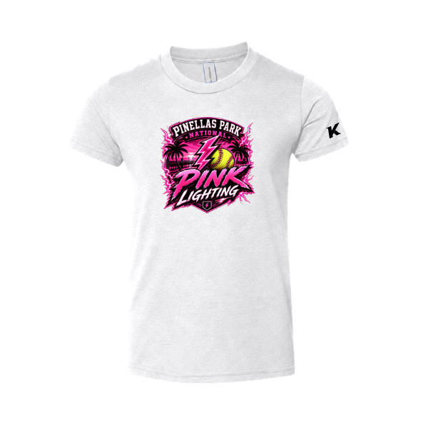Pinellas Park Softball Minors BARBER Pink Lightning Personalized Toddler Jersey Short Sleeve Tee
