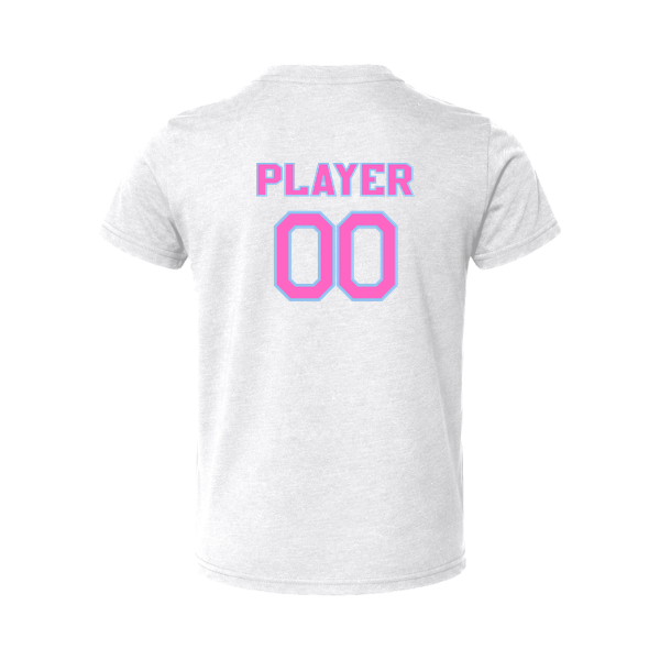 Pinellas Park Softball Minors BARBER Pink Lightning Personalized Toddler Jersey Short Sleeve Tee