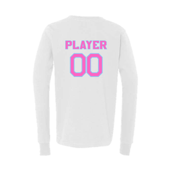 Pinellas Park Softball Minors BARBER Pink Lightning Personalized Youth Jersey Long-Sleeve Tee