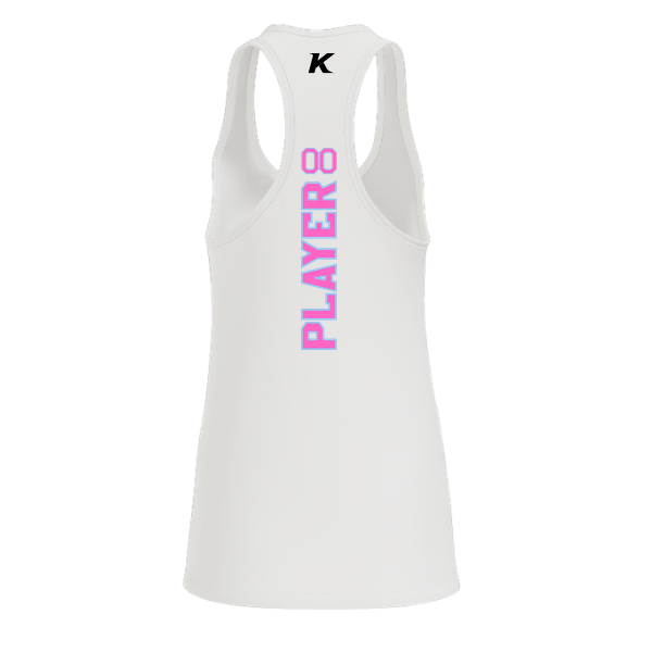 Pinellas Park Softball Minors BARBER Pink Lightning Personalized Women's Jersey Racerback Tank