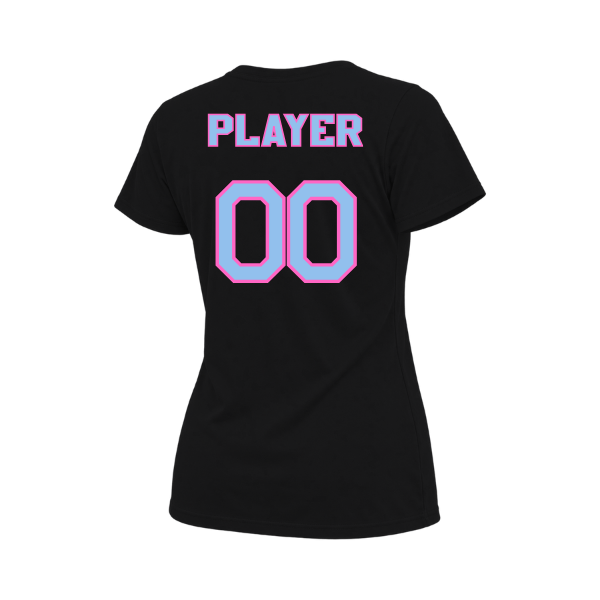 Pinellas Park Softball Minors BARBER Pink Lightning Personalized Women's Relaxed Jersey Tee