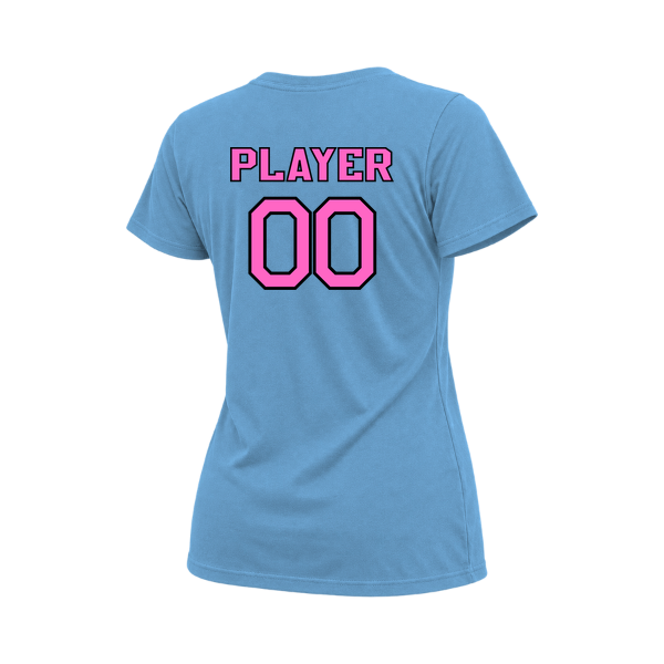Pinellas Park Softball Minors BARBER Pink Lightning Personalized Women's Relaxed Jersey Tee