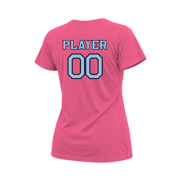 Pinellas Park Softball Minors BARBER Pink Lightning Personalized Women's Relaxed Jersey Tee
