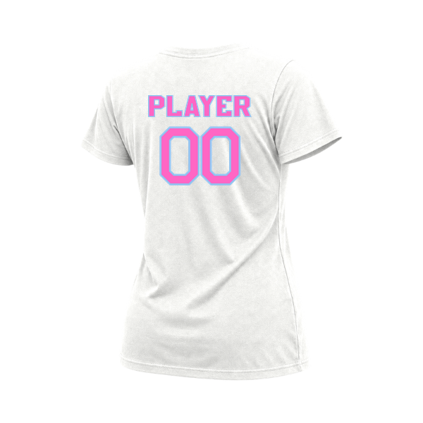Pinellas Park Softball Minors BARBER Pink Lightning Personalized Women's Relaxed Jersey Tee