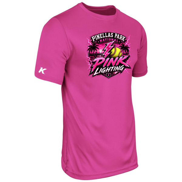 Pinellas Park Softball Minors BARBER Pink Lightning Personalized Vision T-Shirt Jersey
