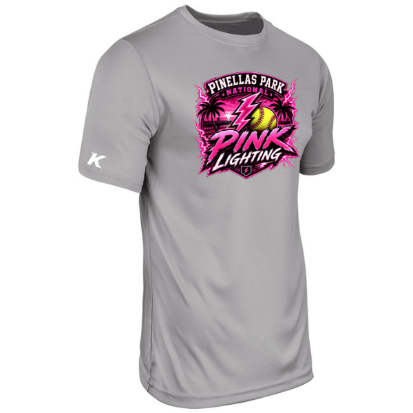 Pinellas Park Softball Minors BARBER Pink Lightning Personalized Youth Vision T-Shirt Jersey