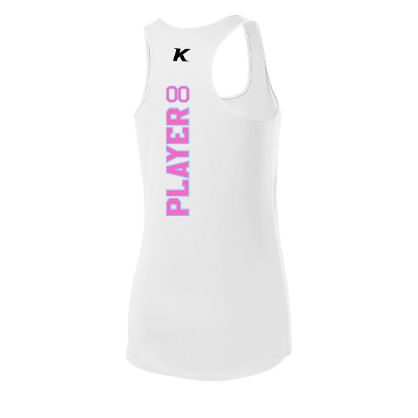 Pinellas Park Softball Minors BARBER Pink Lightning Personalized Women's PosiCharge Competitor Racerback Tank