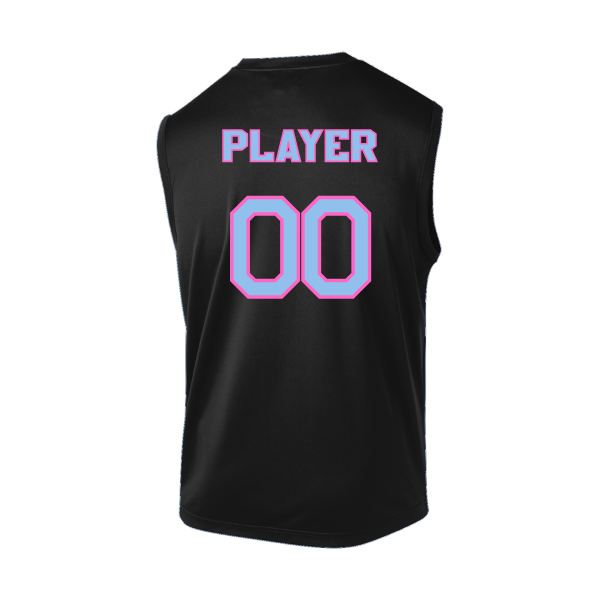 Pinellas Park Softball Minors BARBER Pink Lightning Personalized Sleeveless PosiCharge Competitor Tee