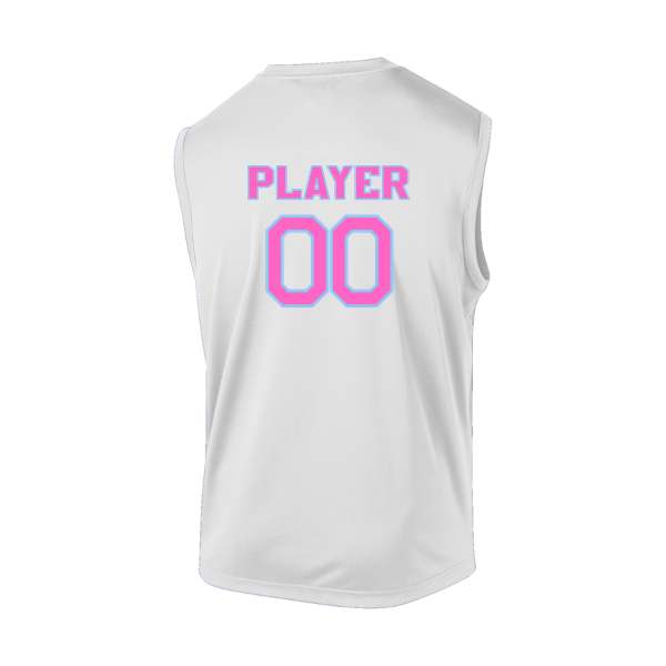 Pinellas Park Softball Minors BARBER Pink Lightning Personalized Sleeveless PosiCharge Competitor Tee
