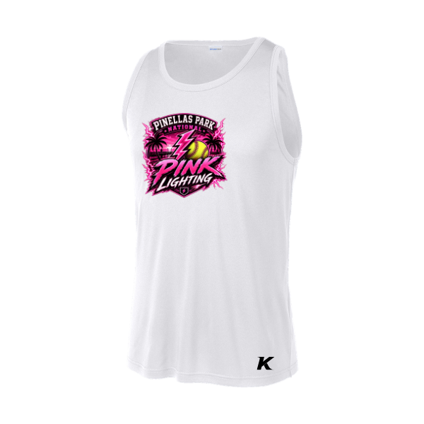 Pinellas Park Softball Minors BARBER Pink Lightning Personalized PosiCharge Competitor Tank