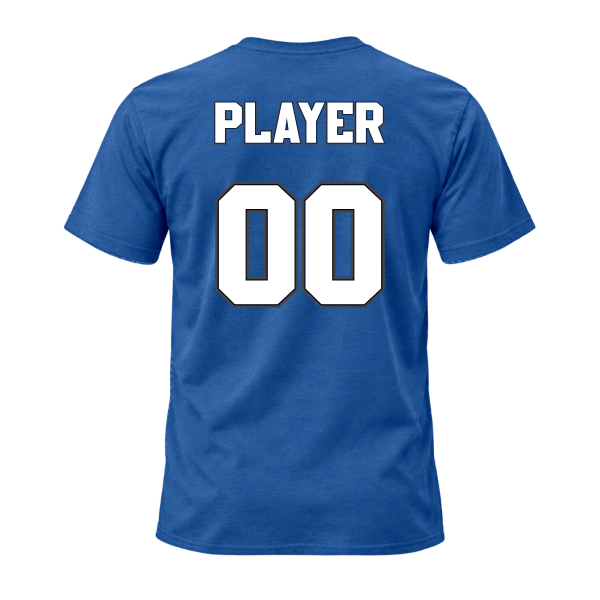 Baseball Coach Pitch–Kampbell Unisex Jersey Short-Sleeve Tee – Columbia Blue – back mockup