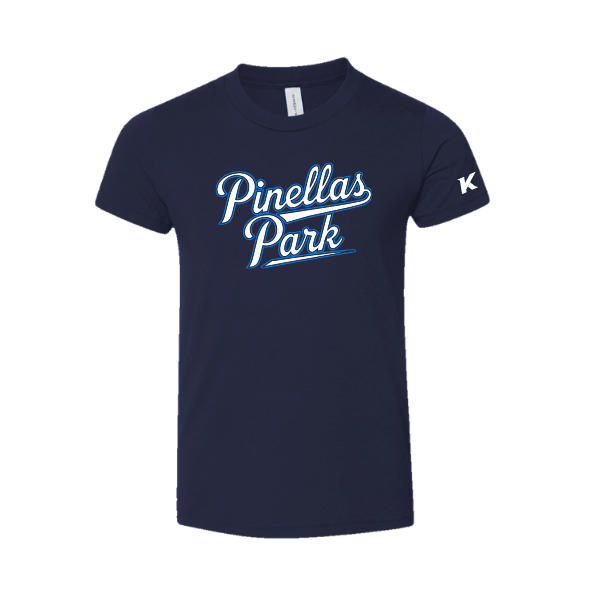 Baseball Coach Pitch–Kampbell Toddler Jersey Short-Sleeve Tee – Navy – front mockup