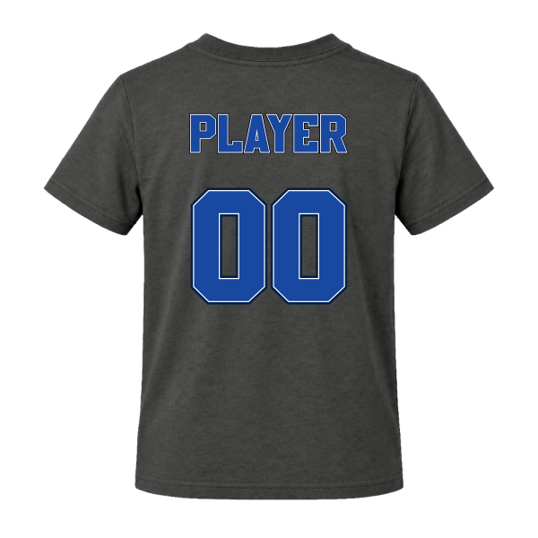 Baseball Coach Pitch–Kampbell Youth Jersey Short-Sleeve Tee – Dark Gray – back mockup