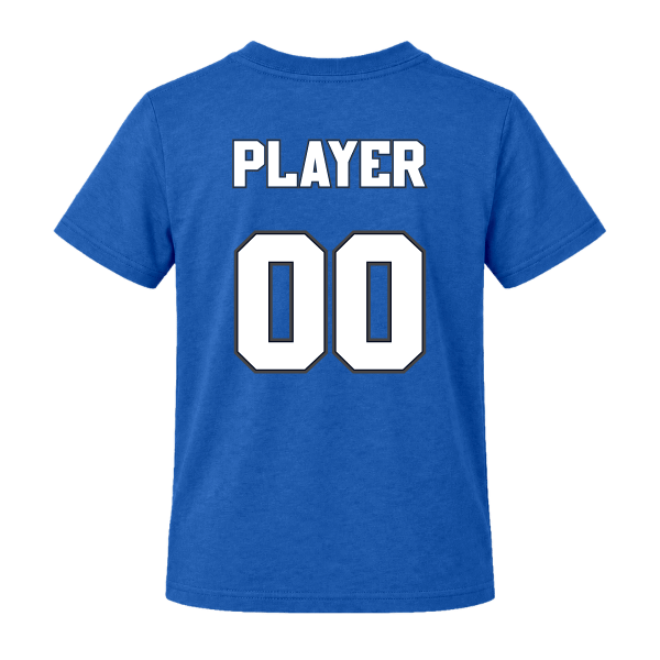 Baseball Coach Pitch–Kampbell Youth Jersey Short-Sleeve Tee – True Royal – back mockup