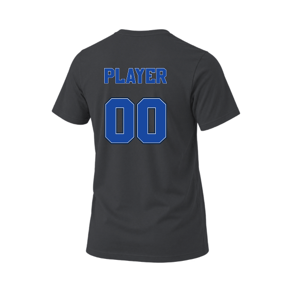 Baseball Coach Pitch–Kampbell Unisex Jersey V-Neck Tee – Asphalt – back mockup