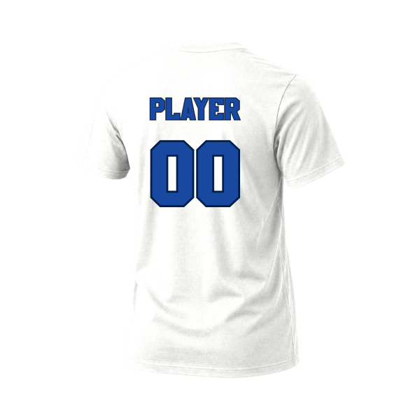 Baseball Coach Pitch–Kampbell Unisex Jersey V-Neck Tee – White – back mockup