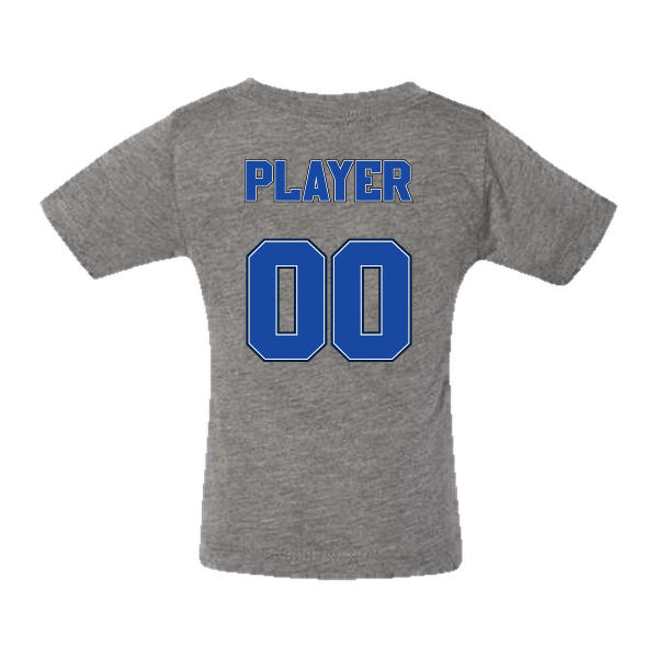 Baseball Coach Pitch–Kampbell Infant Triblend Short-Sleeve Tee – Gray Triblend – back mockup