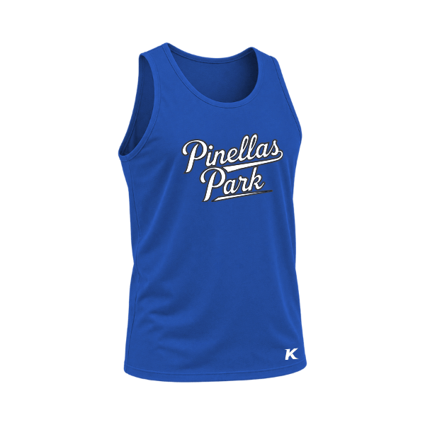 Baseball Coach Pitch–Kampbell Unisex Jersey Tank – True Royal – front mockup
