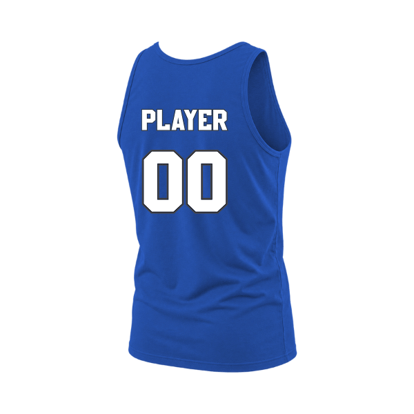 Baseball Coach Pitch–Kampbell Unisex Jersey Tank – True Royal – back mockup