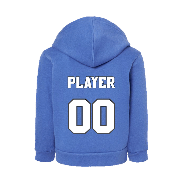 Baseball Coach Pitch–Kampbell Toddler Sponge Fleece Pullover Hoodie – Heather True Royal – back mockup