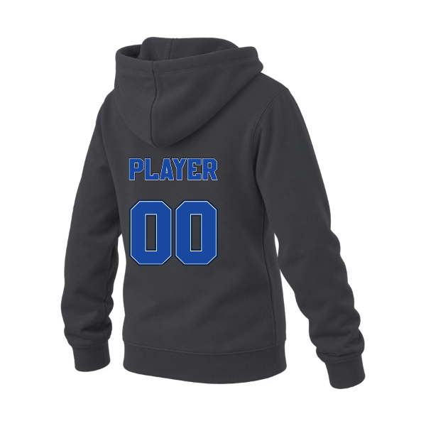 Baseball Coach Pitch–Kampbell Youth Sponge Fleece Pullover Hoodie – Dark Gray Heather – back mockup