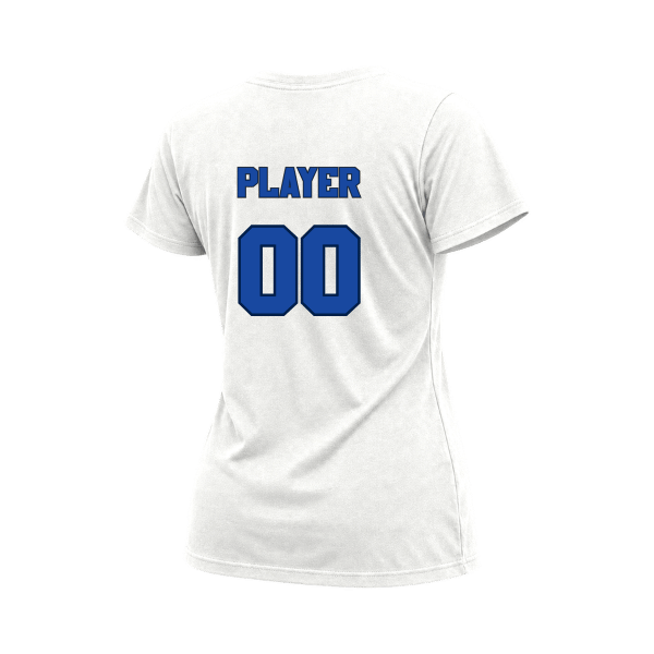 Baseball Coach Pitch–Kampbell Women's Relaxed Jersey Tee – White – back mockup