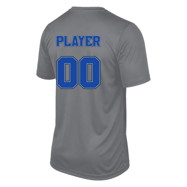 Baseball Coach Pitch–Kampbell Vision Performance Short-Sleeve Tee – Charcoal – back mockup