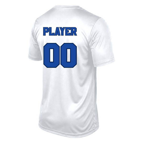 Baseball Coach Pitch–Kampbell Youth Vision Performance Short-Sleeve Tee – White – back mockup